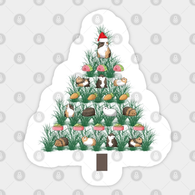 Guinea Pig Christmas Tree Sticker by BasicBeach